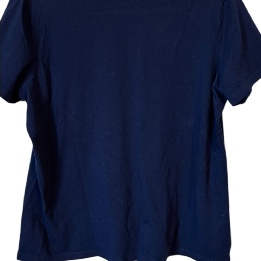 ❤️Kim Rogers Navy Blue Short Sleeve Tee w/SEAHORSE/STARFISH LARGE/PETITE #P - Picture 3 of 6